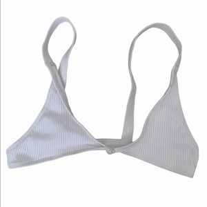 Minimale Animale white ribbed bikini top medium